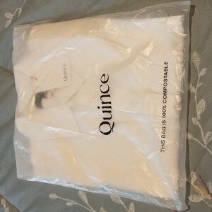 Men's Quince 💯 European linen shirt sleeve shirt  White size small